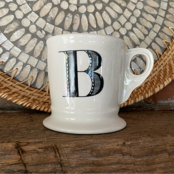 Anthropologie Other - ANTHROPOLOGIE Monogram B Coffee Mug Tea Cup Black & White